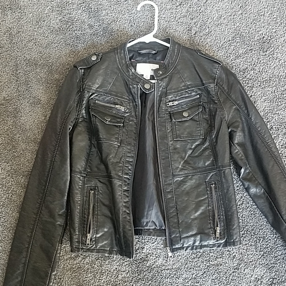 Faux leather jacket